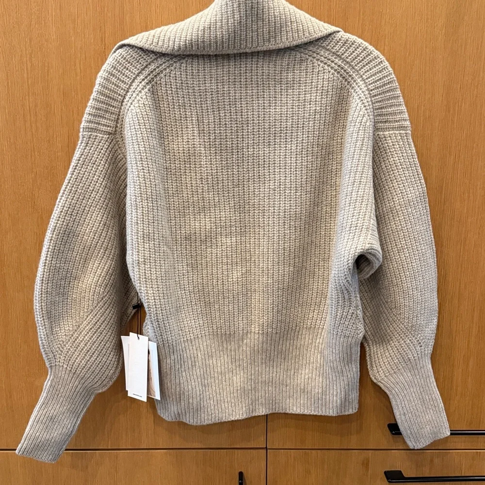 Nation LTD Ashton Pullover Moonbeam Heather Grey Color Merino Wool Size Small - Picture 7 of 10